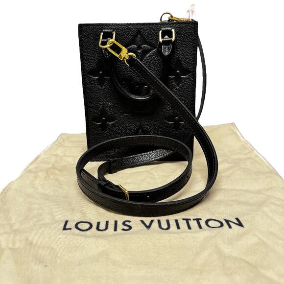 Louis Vuitton Black 2020 Monogram Petit Sac Plat Satchel Purse - Picture 2 of 13